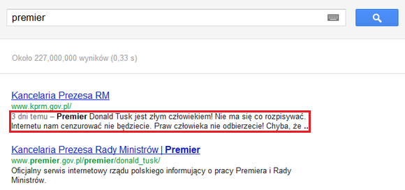 włamanie na premier.gov.pl